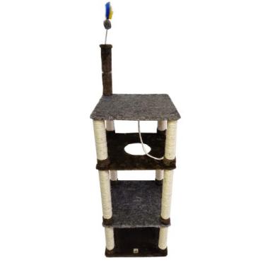 Imagem de Arranhador para gatos 4 andar - Cat House Brasil, Marrom co mesclado