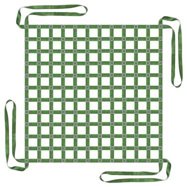 Imagem de SOJUNER Redes de carga de elevação de 1,56 m x 16,56 m, rede de elevação plana de poliéster, tiras de rede de elevação espessas 15 cm resistência ao rasgo de malha quadrada, capacidade máxima de