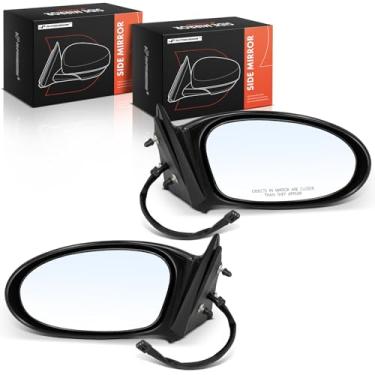 Imagem de A-Premium Par (2) espelhos retrovisores elétricos do lado do motorista e do passageiro - compatível com Pontiac Grand Am 2002 2003 2004 2005 - espelho retrovisor externo liso preto não aquecido, não