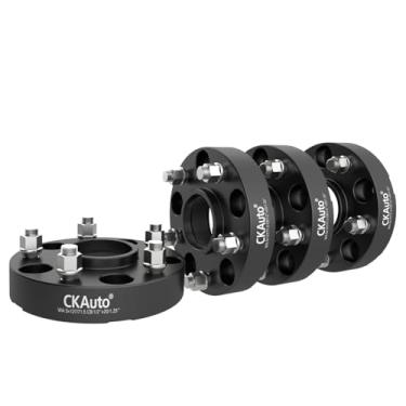 Imagem de CKAuto Pacote com 4 espaçadores de roda centrados no cubo 5x5, espaçadores de roda de 3,17 cm 5x127 mm, furo central de 71,5 mm com pinos de 1/5.1 cm