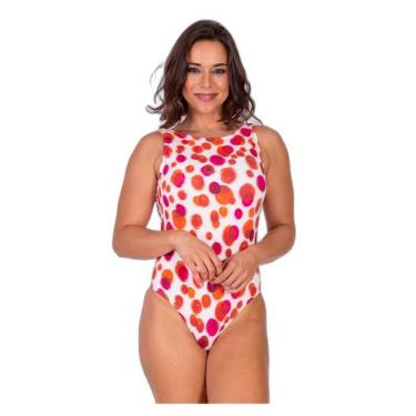 Imagem de Maiô Areia Branca Bio Mônaco Estampado Vermelho, M