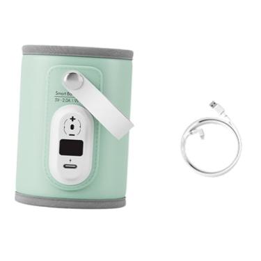 Imagem de YIJU Aquecedor de mamadeira para bebê, aquecedor com display digital, recipiente para leite de bebê para áreas externas, saídas, ambientes, 6 a 8 Cm
