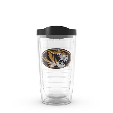 Imagem de Tervis Feito nos EUA com paredes duplas da University of Missouri Tigers copo isolado mantém as bebidas frias e quentes, 473 g, logotipo atlético