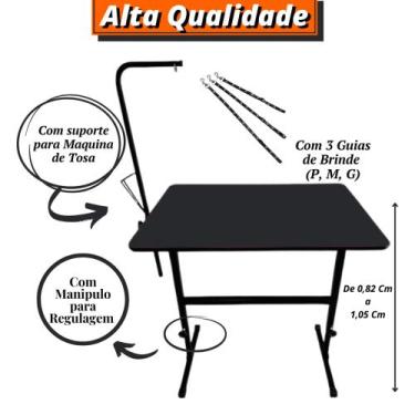 Imagem de Mesa De Tosa Regulável Pet Shop 80x60 Varias Cores - Bravura Pet, Pret