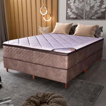 Imagem de Colchão King Molas Ensacadas Vougue + Base 193X203X67 - Bom Pastor, Ma