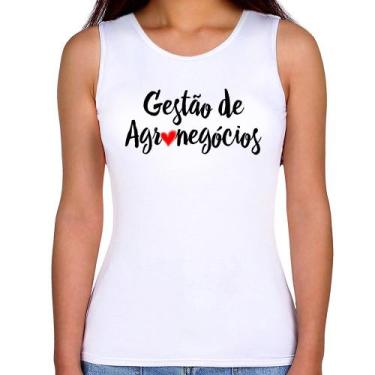 Imagem de Regata Feminina Gestão de agronegócios por amor - Foca na Moda, Branco