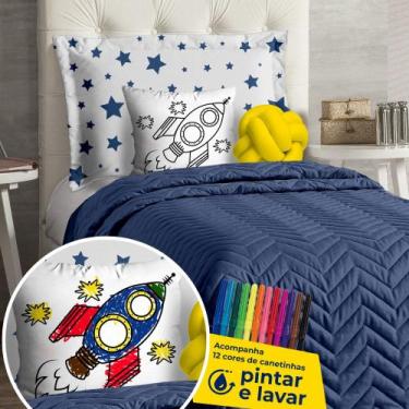 Imagem de Cobre Leito Colcha Solteiro Infantil Diver Kids 07 Pçs - Ateliê Dukê -