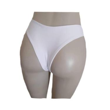 Imagem de Calcinha Hotpants Calcinha de biquíni cintura alta avulsa lisa - DE UM