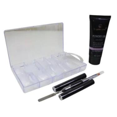Imagem de Kit Polygel com 100 Molde F1 Acrigel Gel Unhas Acrílico Boa - A.R Vari