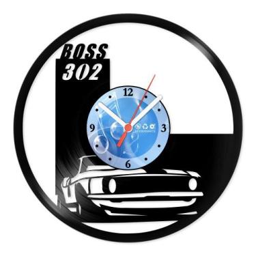 Imagem de Relógio De Parede Disco Vinil Carros - Mustang Boss - VCA-054 - Modern