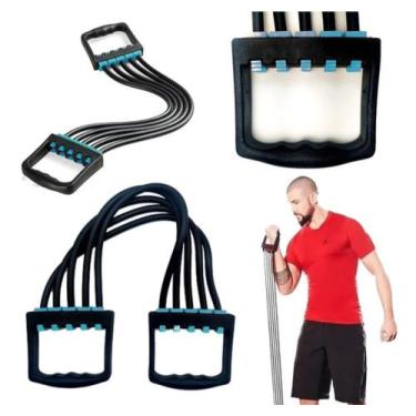 Imagem de Elástico Extensor Tensão Exercícios Funcional Musculação BRAÇO PEITORA