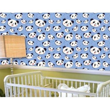 Imagem de Papel de parede adesivo infantil ursinho panda  ( med. 90x300 cm) - AT