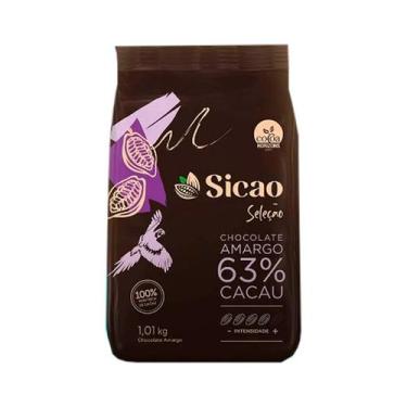 Imagem de Chocolate Seleção Amargo 63% Cacau - 1,01 Kg - 1 unidade - Sicao - Riz