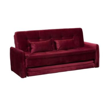 Imagem de Sofá Cama Reclinável 2 Lugares Madalena Vinho Matrix
