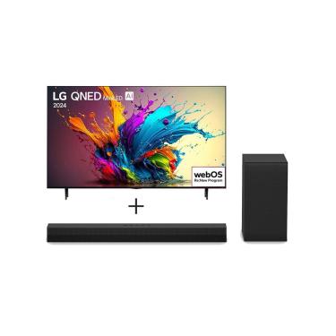 Imagem de Combo Smart TV 4K LG QNED MiniLED QNED90 de 65&quot; 2024 + Soundbar LG S40T