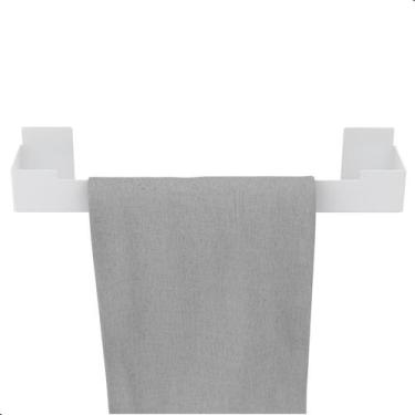 Imagem de Porta Toalha Rosto Com Adesivo Suporte Banheiro Branco ELG - Unidas