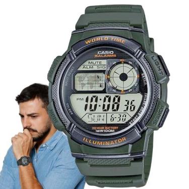Imagem de Relógio de Pulso Casio Masculino World Time illuminator Redondo Resina