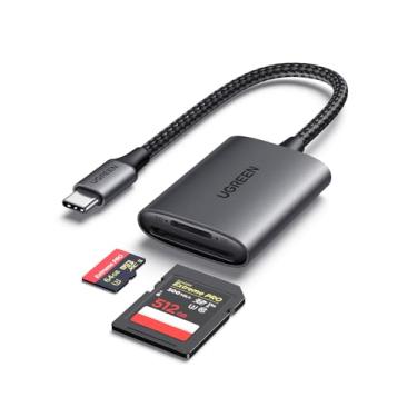 Imagem de UGREEN Leitor de cartão SD UHS-II USB C, leitor de cartão de memória USB C SD 4.0 rápido para SD Micro SD SDXC SDHC MMC RS-MMC Cartões UHS-II e UHS-I para câmeras iPhone 15/15 Pro/Pro Max, la