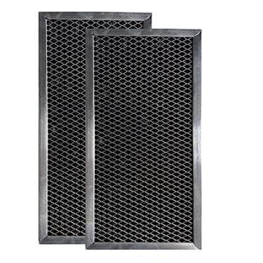 Imagem de Pacote com 2 unidades de substituição Air Filter Factory para Whirlpool 4393791 instala atrás da ventilação acima da porta, filtro de carvão para micro-ondas, tamanho 14 x 30 cm