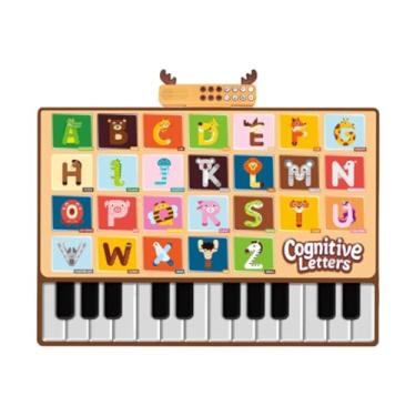 Imagem de Almencla Tapete de piano para bebês, tapete para teclado de piano com 26 alfabetos, tapete musical para crianças e adultos