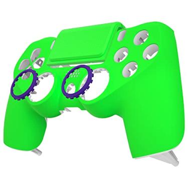 Imagem de eXtremeRate Touchpad para placa frontal de substituição Neon Green Ghost, invólucro macio redesenhado compatível com controle PS4 Slim Pro JDM-040/050/055 - controle não incluído