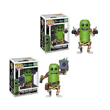 Imagem de Funko Pop Animation Rick & Morty Pickle Rick, Pickle Rick (w/Laser) Vinyl Figures SET