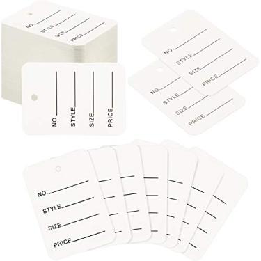 Imagem de Etiquetas de preço de 2100 peças etiquetas de cupom etiquetas de marcação de mercadoria Papel branco Etiquetas de preço de roupas Etiquetas de etiqueta de loja, 4 x 3 cm