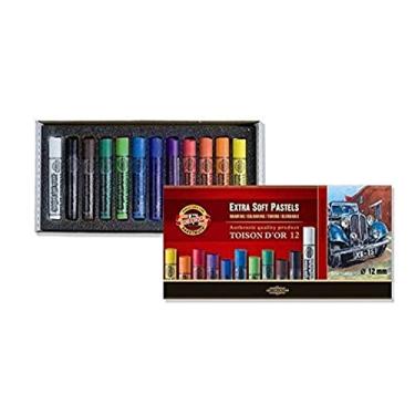 Imagem de X.F.L FORA DE LINHA GIZ PASTEL SECO EXTRA MACIO REDONDO C/12 CORES REF.8552 TOISON D'OR