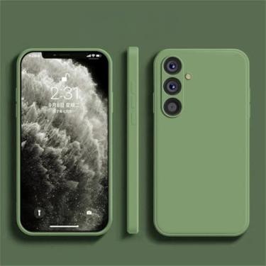 Imagem de Para Samsung A54 5G Case Liquid Camera Phone Cases para Samsung Galaxy A54 A55 A15 5G Soft Back Cover, Mactha verde, para Galaxy A55 5G