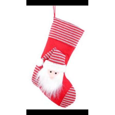 Imagem de Enfeite Natalino Papai Noel Meia Grande Para Árvore de Natal Chaminé D