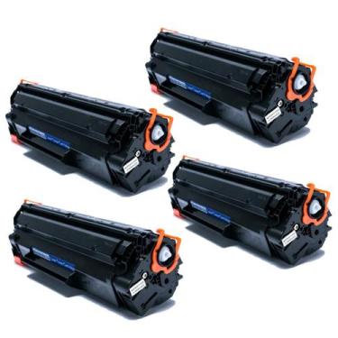 Imagem de Kit 4 Toner Compatível Universal Ce285a cb435a cb436a Para Impressoras