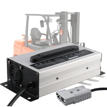 Imagem de Carregador de bateria de empilhadeira 36v, Carregador de bateria 36V 25A, Carregador de carrinho de golfe, com visor LCD, para empilhadeira, porta-paletes, carrinho de golfe,36v 25a,175A
