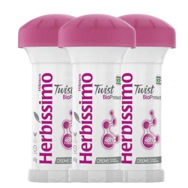 Imagem de Kit 3 Desodorante Twist Hibisco Herbíssimo 45G - Dana - Dana Cosmético
