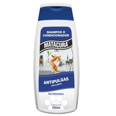 Imagem de Shampoo Condicionador Matacura Antipulgas Gatos 200ml