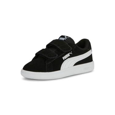 Imagem de PUMA Tênis infantil unissex Smash Hook and Loop, Preto/branco, 18