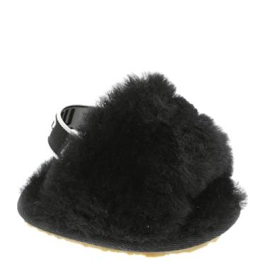 Imagem de UGG Pantufa infantil Fluff Yeah Slide, Preto, 0-1 Infant