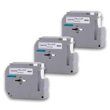 Imagem de Kit 03 Fitas Compatível Etiquetador Brother Pt-70 Pt-80 Pt-90 Mk 231 M
