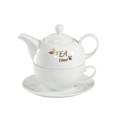 Imagem de Bule Com Xicaras E Pires De Porcelana 240ml - 420ml - GENERIC