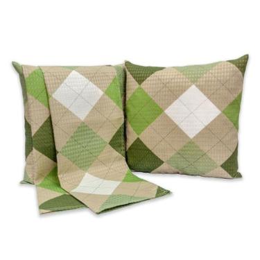 Imagem de Kit Cama Decoração Posta Super King Peseira Piquet 5 Peças - Rafaloro 