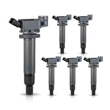Imagem de Bobinas de ignição ENA compatíveis com Toyota - Avalon Camry Highlander Sienna - Lexus - ES300 RX300 - V6 compatível apenas com motor C1175 UF-267-1MZFE - Pacote com 6