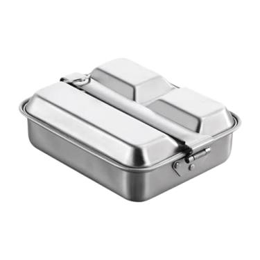 Imagem de YWJLQH BENTO Lunch Bogue Box Camping Box Stainless Steel Bento Alimentos Recipiente para
