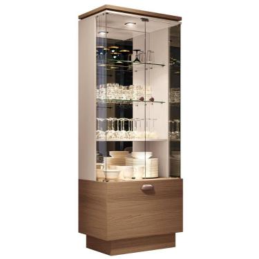 Imagem de Cristaleira Aura Sala de Estar com Portas de Vidro