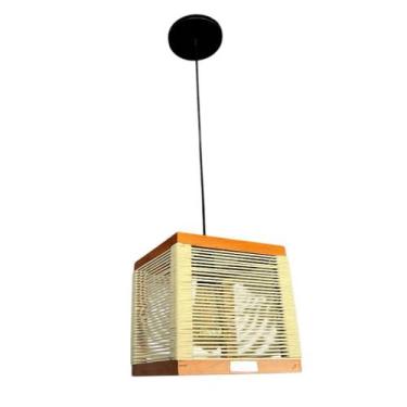 Imagem de Pendente Rustico Madeira Demolição Com Corda - Terra salutte