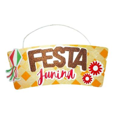 Imagem de Placa Decorativa Festa Junina Mdf