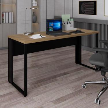 Imagem de Mesa Escritório Diretor 150x60cm Tampo com 30mm Pé Quadro - Espresso M