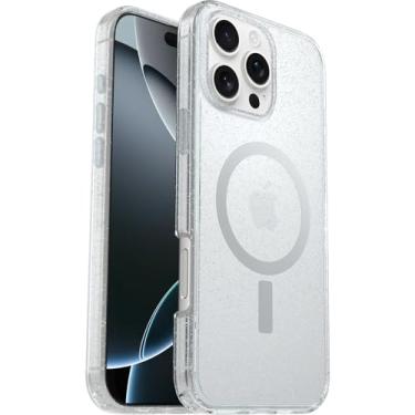 Imagem de OtterBox Symmetry Series Capa MagSafe transparente para iPhone 16 Pro Max, à prova de choque, à prova de quedas, capa fina protetora, 3X testada para padrão militar, Stardust
