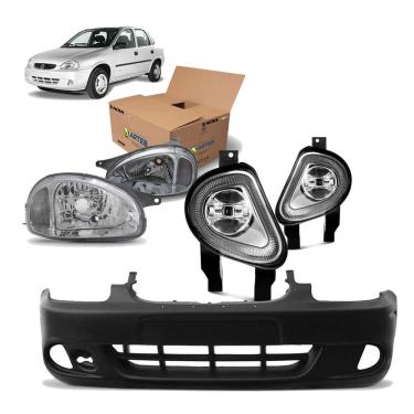 Imagem de Par Farol Milha Parachoque Dianteiro Kit Nova Classic 2001 A 2010