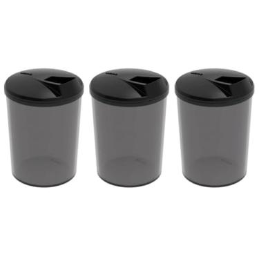 Imagem de Kit 3 Porta Farofa Temperos Farinheira com Tampa 400ml Fumê Crippa Potes para Condimentos