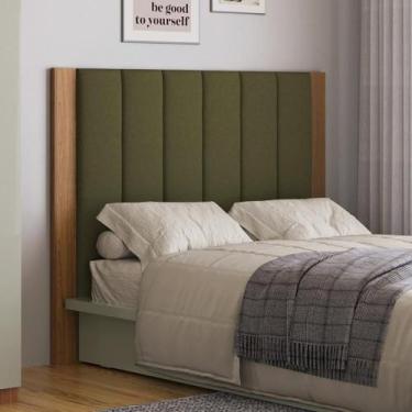 Imagem de Cabeceira Casal Estofada para Cama 1,75m Dalla Costa MDF - Dalla Costa