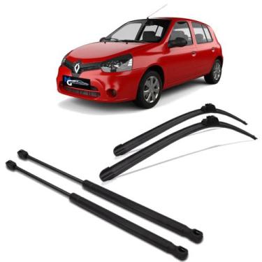 Imagem de Kit Amortecedor Porta Mala + Palheta Clio 2000 a 2016 - APX/TIGER AUTO